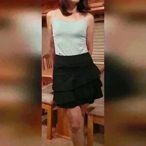The Limited Black Ruffle Miniskirt size 0
